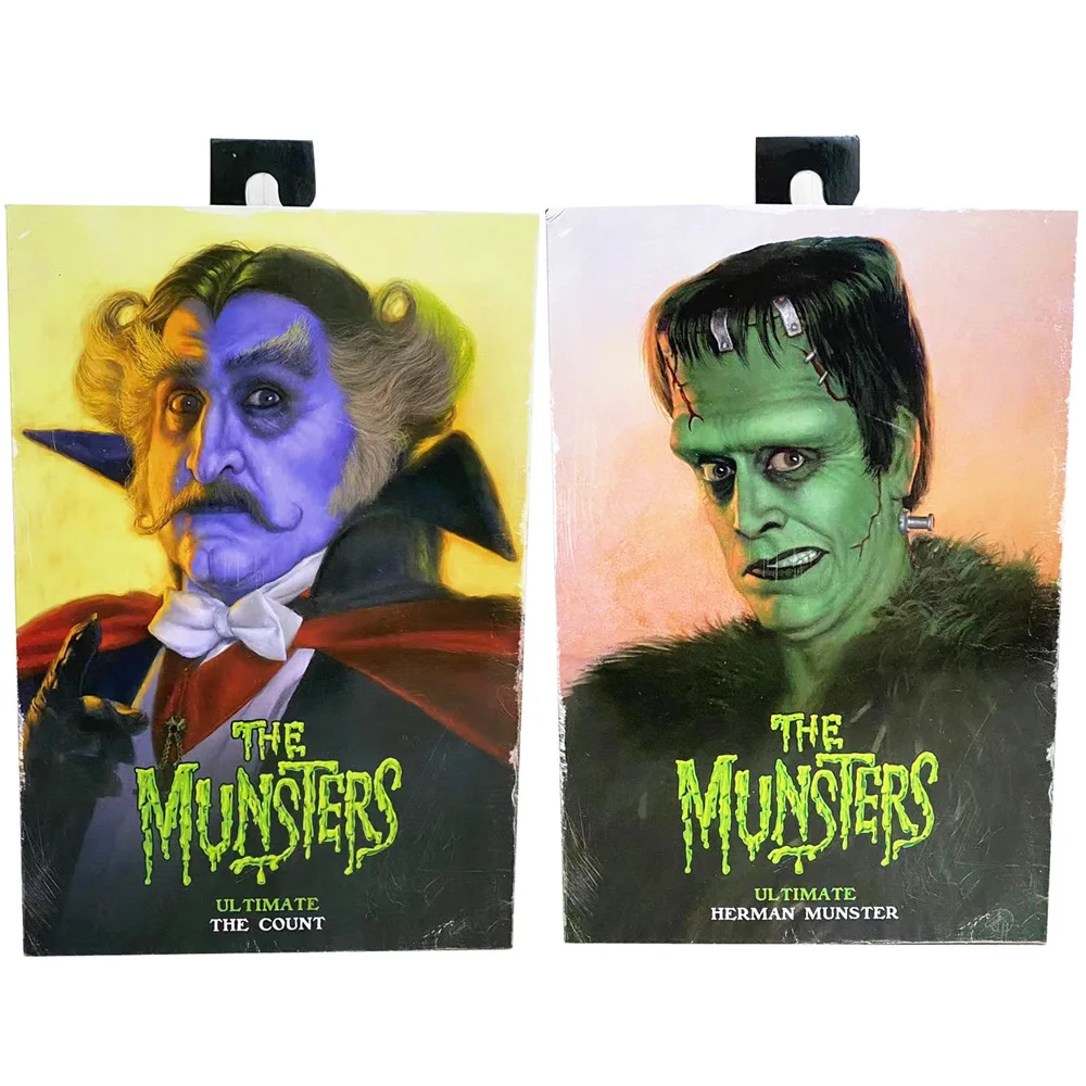 

2pcs/set Classic Movie Munsters Ultimate Count Herman Munster NECA Action Figure Model Toys Collection