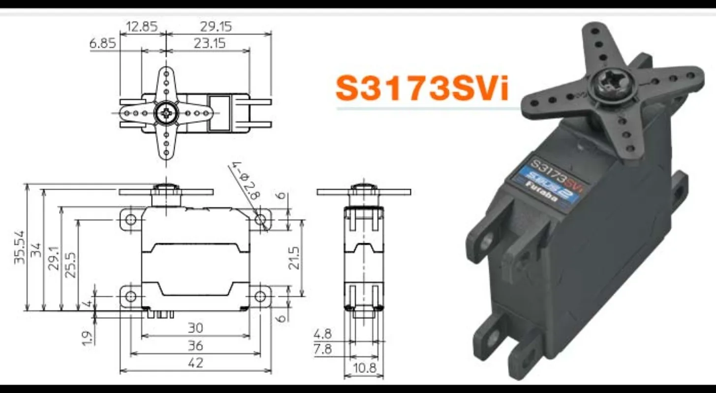 

High Pressure Digital Steering Gear S3173SVi HV S.BUS 2 Special for Glider Wings