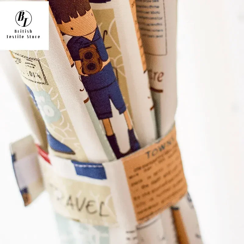 

Modern Curtains for Living Room Bedroom Retro American Eco-Friendly Cotton Linen Curtain Children's Room Customization