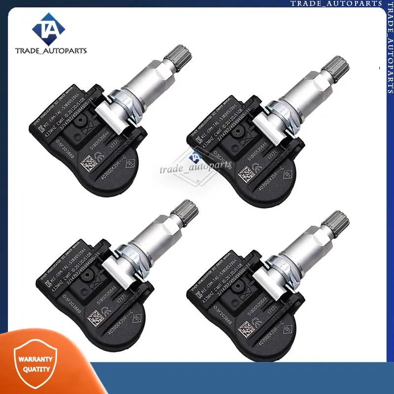 4Pcs Tire Pressure Sensor For 2009-2016 Renault Fluence Latitude Megane Scenic 433MHZ TPMS TYRE SENSOR 407000435R S180052064A