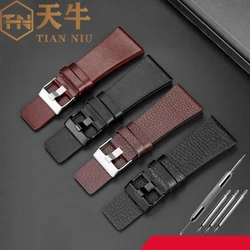 Watchband For diesel Watches DZ4386 1657 1399 1206 4323 Black Band22mm 24mm 26mm 27mm 28mm 30mm 32mm Genuine Lea-ther Strap