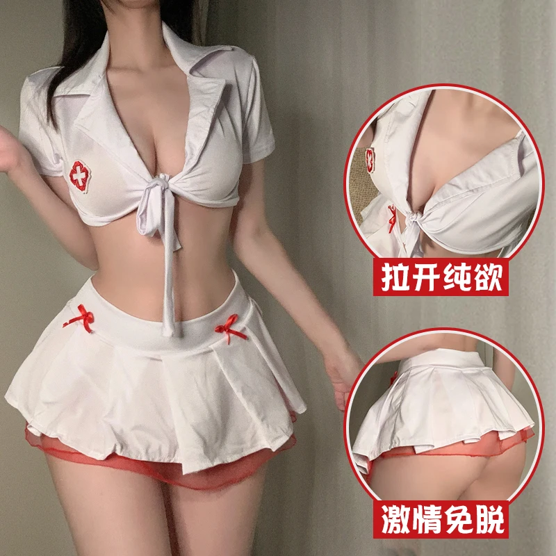 

Sexy Nurse Uniform Lingerie For Women Erotic Costumes Anime Sweet Doctor Uniform Cosplay Temperament Pajamas Clothes temptation