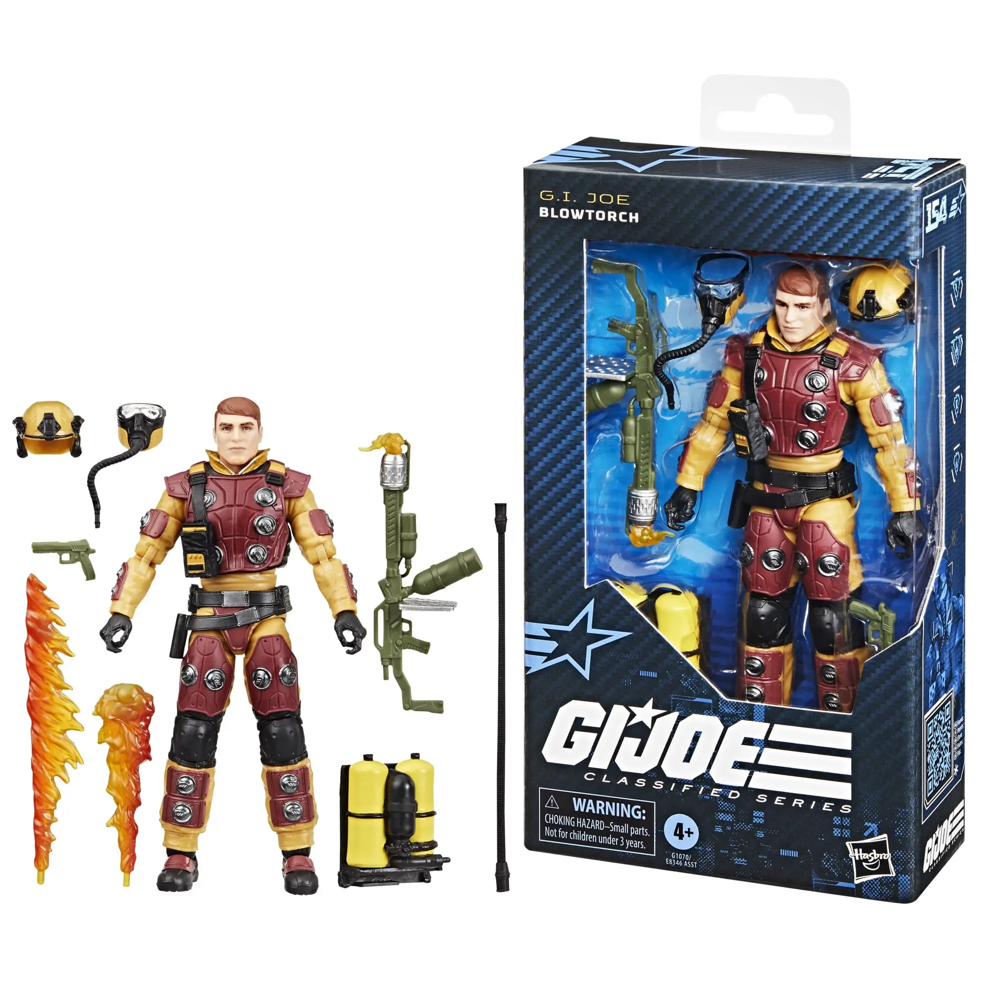 

Hasbro G.I. Joe Classified Series #154, Blowtorch, Collectible 6 Inch Action Figure with 10 Accessories G1070