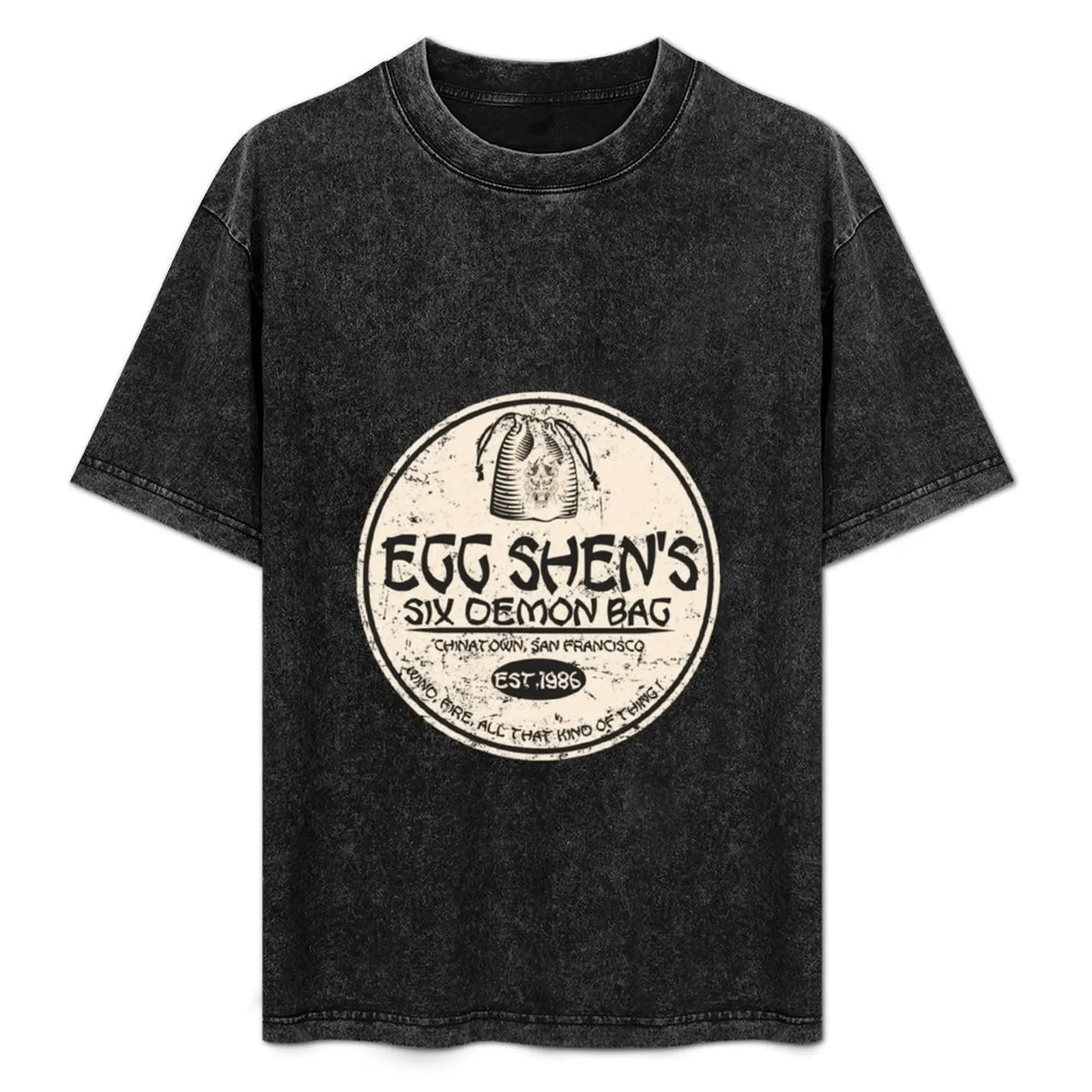 80s Movies Egg Shen's six demon bag T-Shirt blanks oversized funny t shirts men