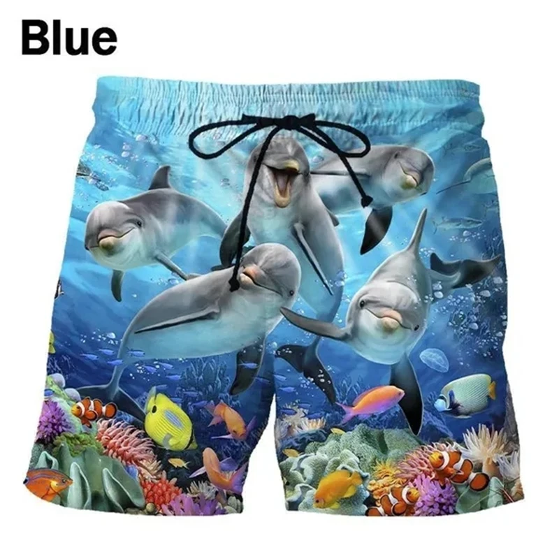 Delphin 3D-Druck kurze Hosen Herren Street Fashion Hip-Hop lustige Strands horts Ropa Hombre Herren Badehose Sportswear Eis Shorts