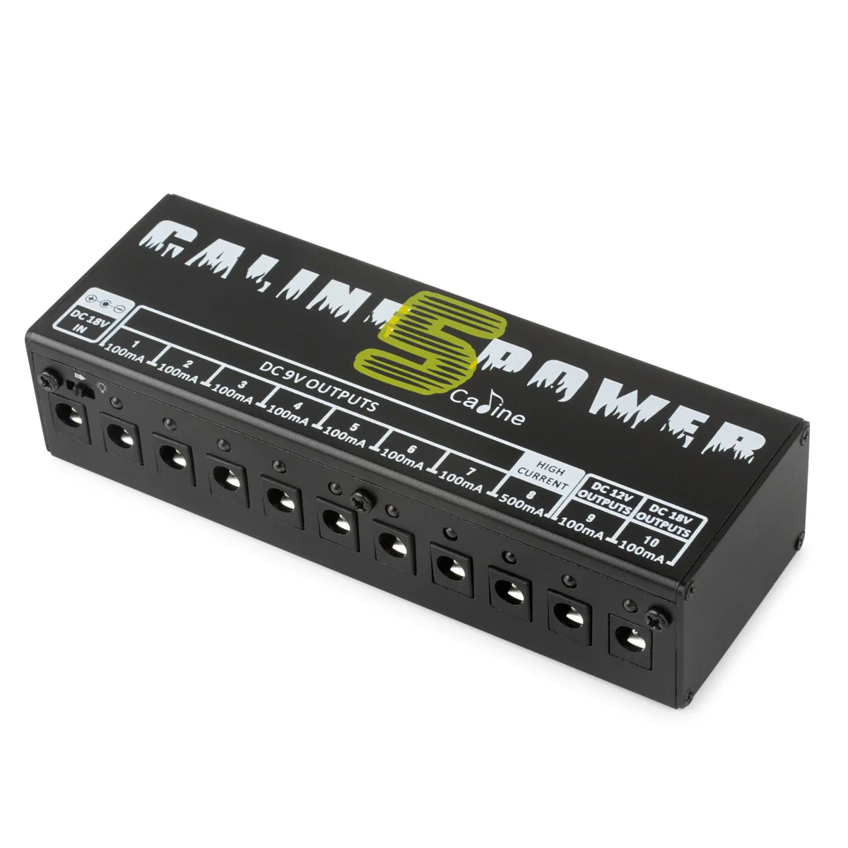 Caline CP-05 10 output port single block effect device power supply 9V 12V 18V output - view 2
