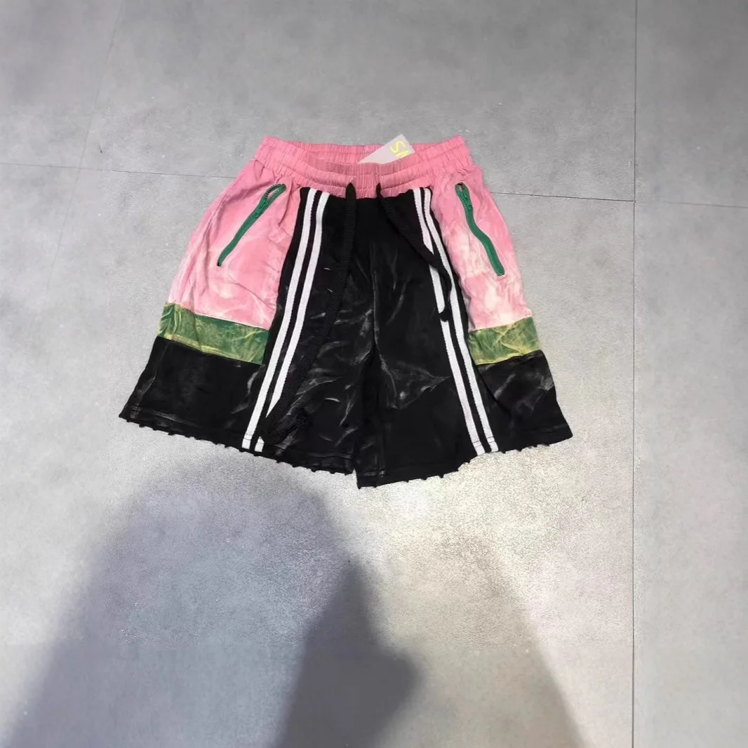 2025 Summer New Trendy Brand European Retro Elastic Waist Do Old Casual Shorts Sports Casual Women Shorts Black Shorts