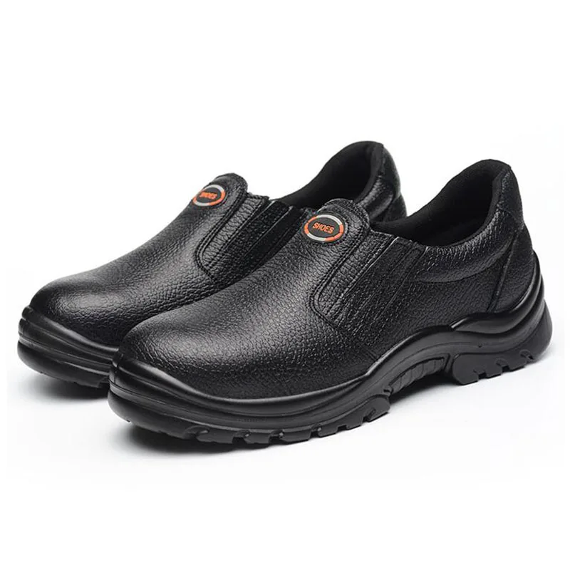 plus size mens casual steel toe caps working safety shoes slip-on tooling security shoes worker soft leather safe footwear male