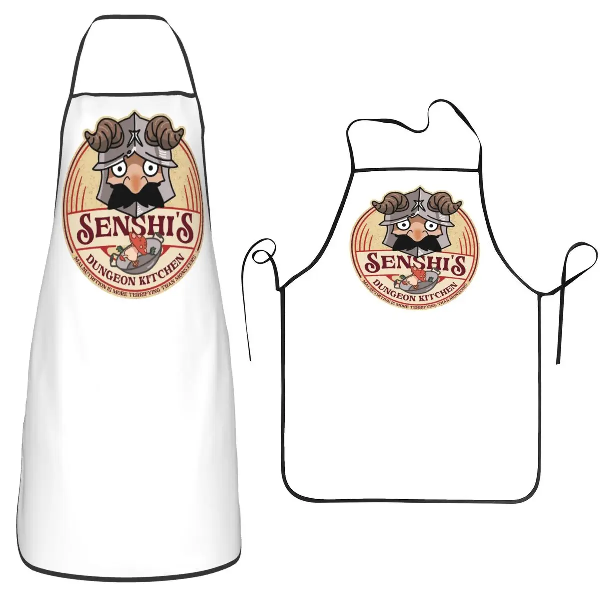 Senshi's Delicious In Dungeon Kitchen Aprons Chef Cuisine Tablier Waterproof Bib Kitchen Cleaning Pinafore For Unisex Painting