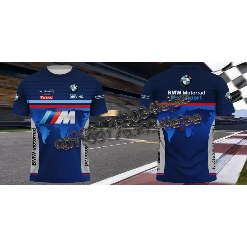 

Летняя мужская мотоциклетная мужская футболка BMW с коротким рукавом, быстросохнущая, удобная, дышащая, гоночная футболка для ежедневной езды на мотоцикле