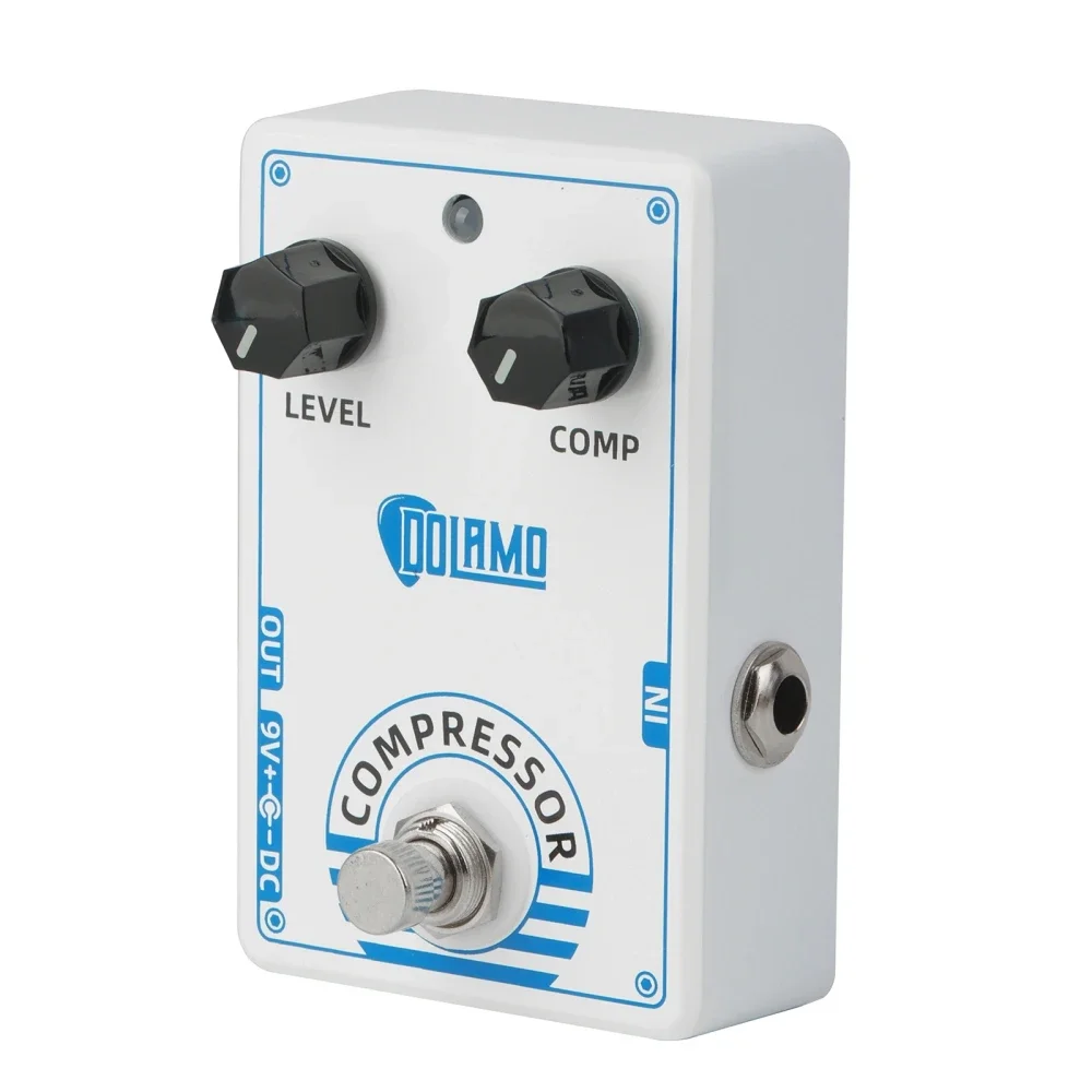 Compressor Effect Pedal D-1 Chubby Comp True Bypass All-Metal Shell Compression Guitar Pedal for Electric Guitar Bass Effects
