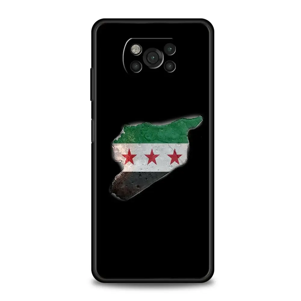 Syria flag Phone Case For For Xiaomi Poco X6 X5 Pro X4 X3 NFC F5 Pro F4 F3 GT M5 M4 Pro 5G M3 C51 C50 C55 Soft Cover