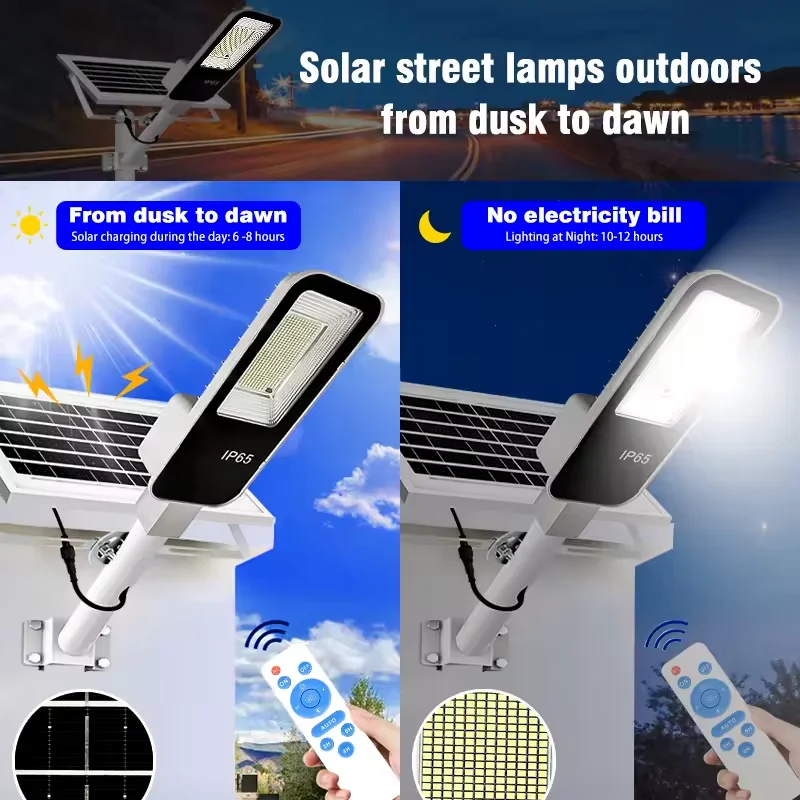 Solar Street Light Outdoor Solar Led Street Lights Work from Dusk to Dawn IP65 Waterproof solar wall lamp for garage Garden