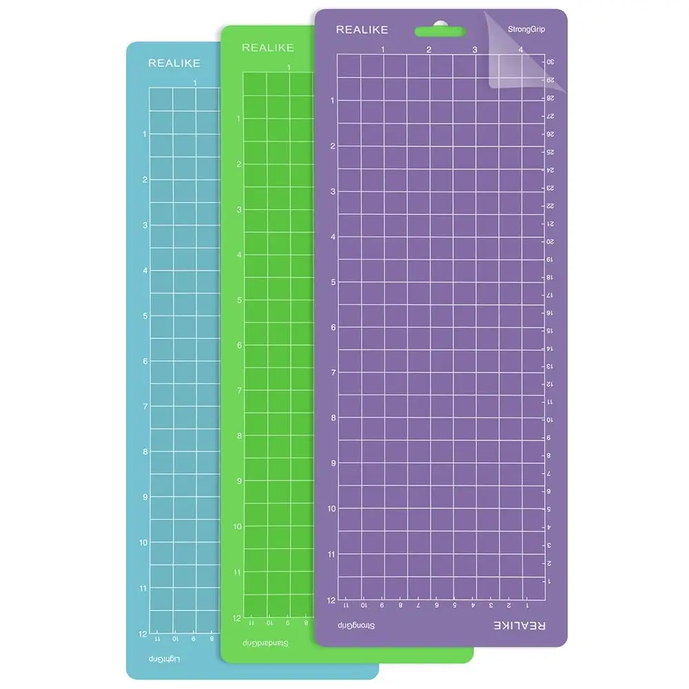 

Cutting Mat Compatible with Cricut Joy(4.5x12 inch,StandardGrip, LightGrip, StrongGrip 3Mats),Durable Adhesive Cutting mats