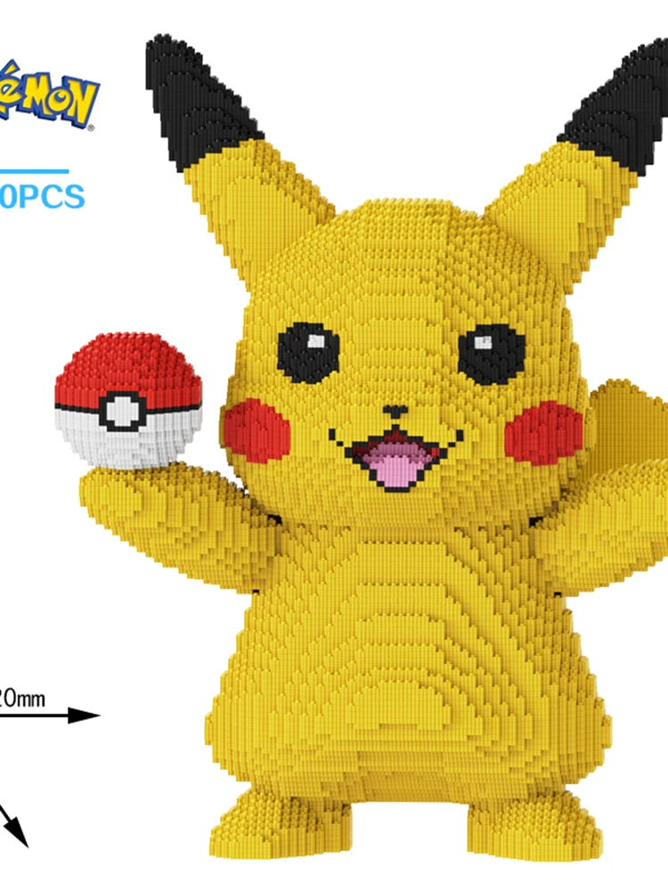 28000 Deeltje Anime Pokemon Pikachu Diamond Micro Bouwstenen Games Model Mini Bricks Figuren Decompressie Speelgoed Kinderen Geschenken - afbeelding 2