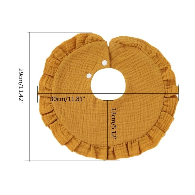 M76C Celemek Bayi untuk Anak Laki-laki Perempuan Kain Sendawa Celemek Katun Sejuk dengan Kancing Jepret 2 Tahap Bandana Makan