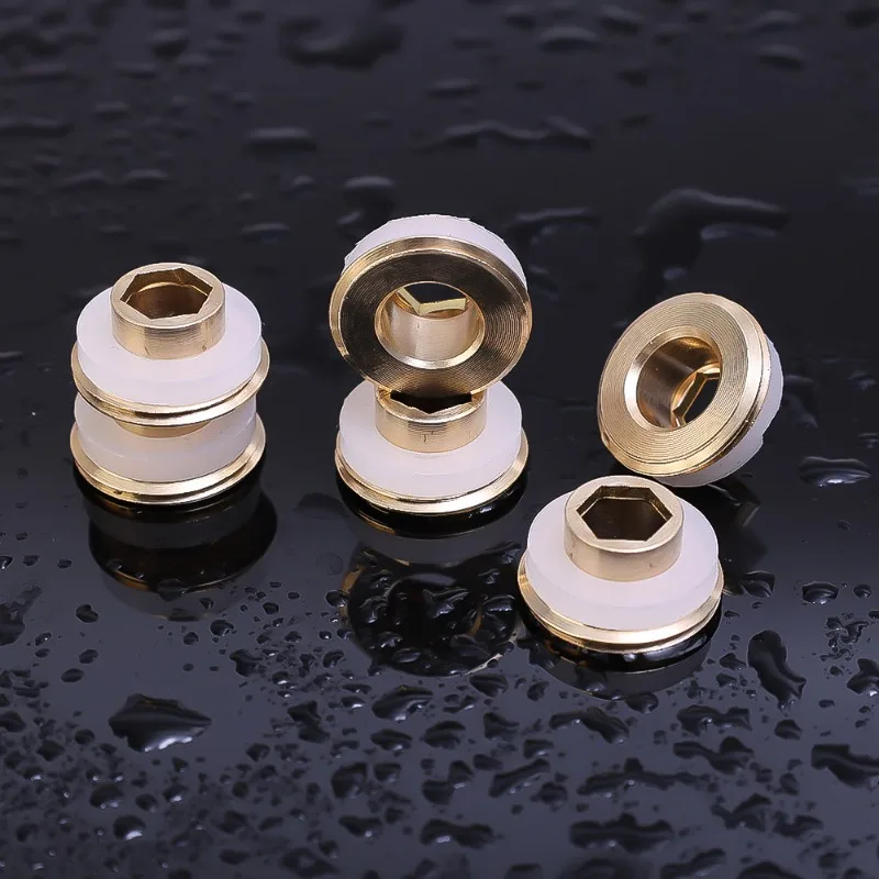 1-10PCS Faucet Brass Seal Washer Leak-proof Sealing Gaskets Free Tape Triangle Valve Prevent Dripping Sealed Ring Brass Washers image 4