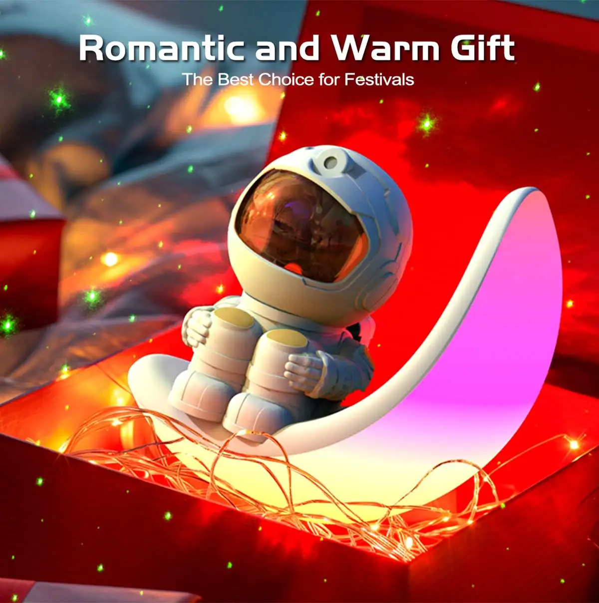 Astronaut Galaxy Projector Moon Night Light Star Ceiling Projector Galaxy Light with Timer and Remote Starry Nebula LED Lamp