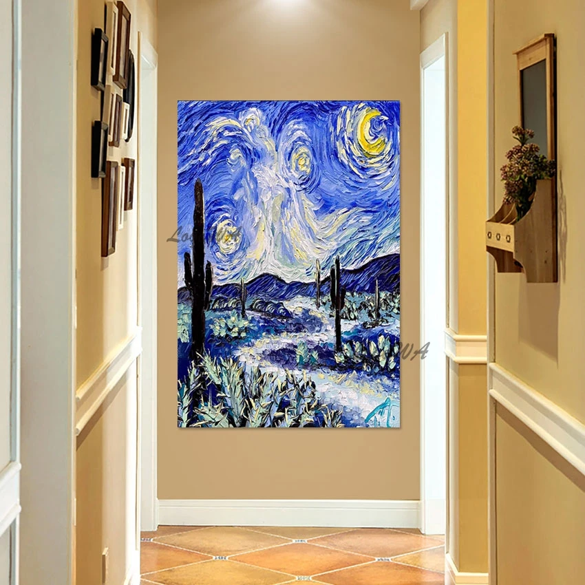 

High Quality Van Gogh Reproduction Oil Painting Hand Painted Acrylic Artwork Wall Art Picture For Hotel Home Decoration Canvas