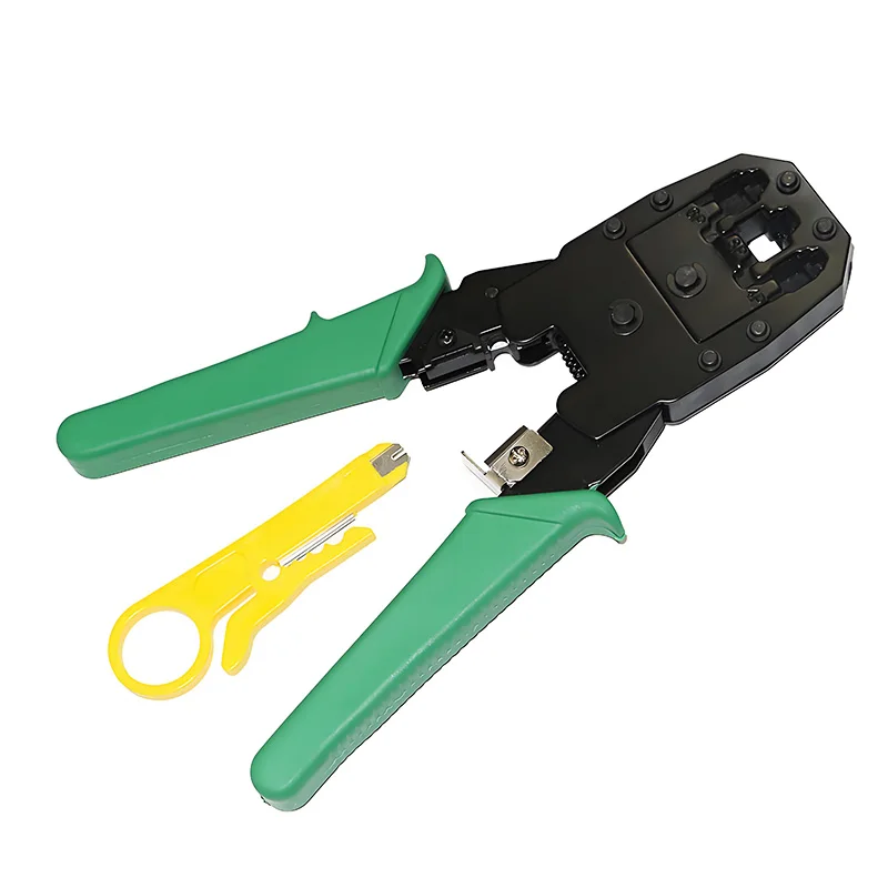 ALLSTRONG TT-IW-TH-315 Network Crimp Stripper Cut for RJ 11/RJ45 Telephone Wire Network Cable 4/6/8 Pins Tool Kit
