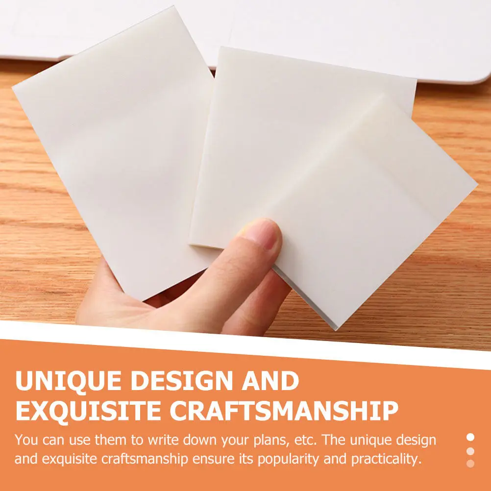 5Pcs Waterproof Memo Stickers Clear Note Pads Reliable Self Adhesive Message Reminder for Students and Office Workers