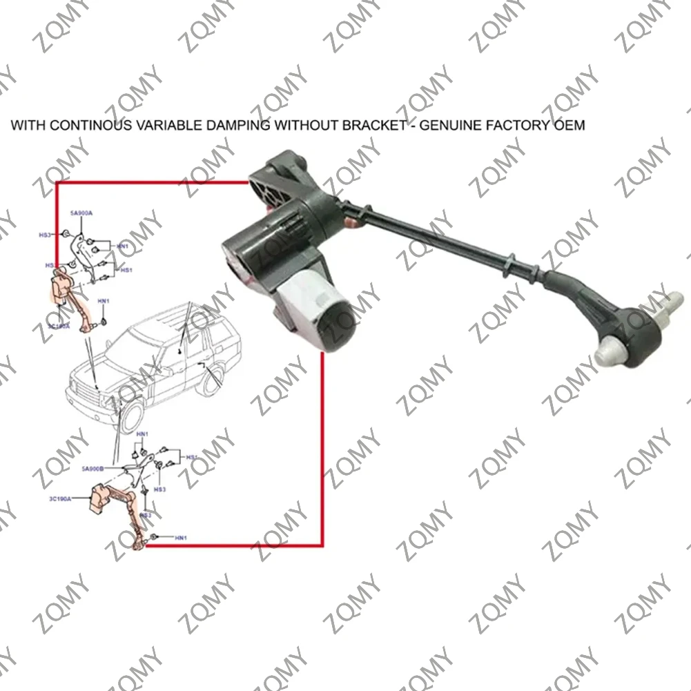 Sensor de nivel de altura delantera para coche, accesorio para Land Rover Range Rover L322, 2010, 2011, 2012, LR023651, LR023652, 1 piezas