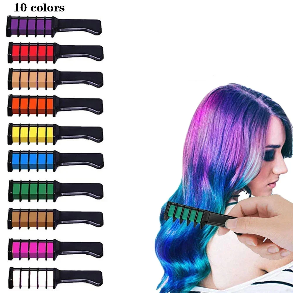 Tiza de Color temporal para el cabello  cera para cubrir el cabello  crayones de diseño de moda  champú de tinte para el cabello blanco  peine para colorear el cabello  1 unidad