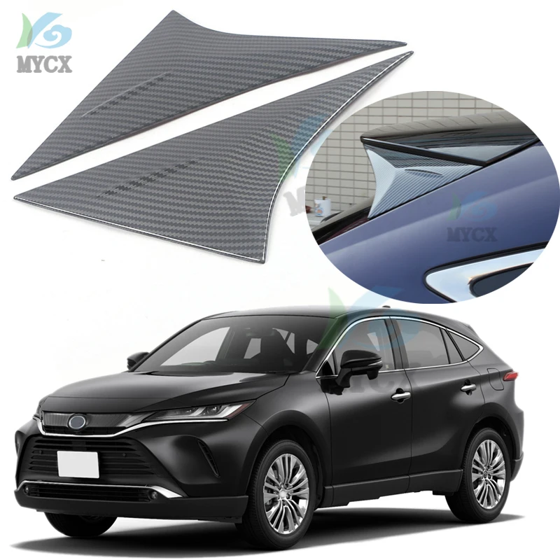 

Rear Roof Spoiler Wing Side Sticker Trim Cover For Toyota Harrier 2022 Car Back Rear Window Decoration Gloss Black /Carbon Look