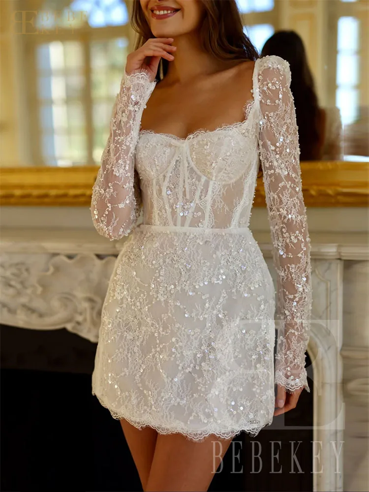 Thumbnail 3 - #38 Womens Long Sleeve Wedding Dress Price Drop Alerts