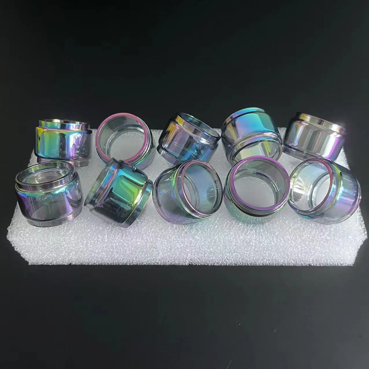 10pcs Zeus X Mesh 4.5ml 3.5ml Rainbow Bulb Bubble Fat Glass Normal Straight Glass for Zeus X/Zeus Dual/Zeus Sub Ohm RTA Tank