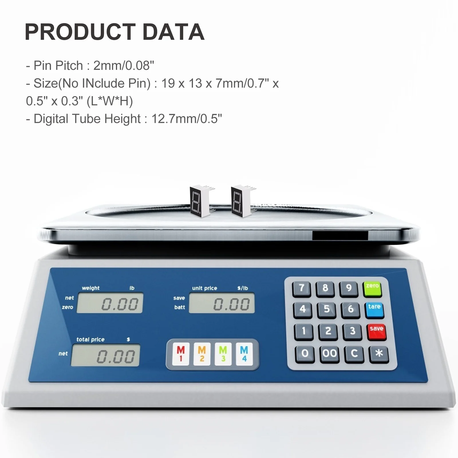 20 قطعة شاشة LED حمراء أنبوب رقمي الأنود المشترك عالية السطوع أرقام أنبوب وحدة عرض لمؤشر أداة الساعة #1