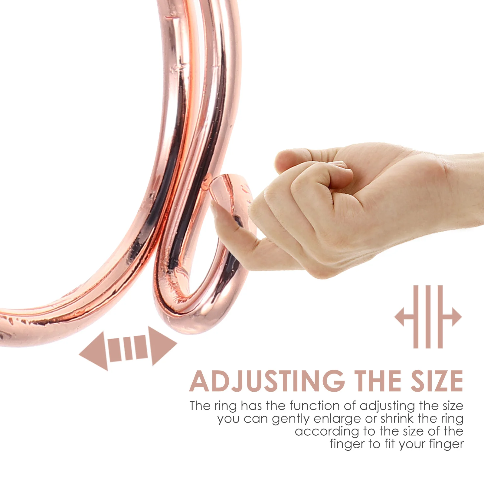 1Pcs Stress Relief Copper Lady Ring Adjustable Open Bead Rotating Finger Ring Girl Wearing Accessory Gift Hand Jewelry