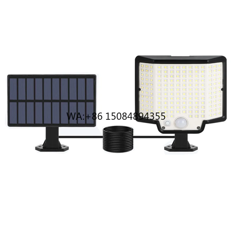 Au Silver Hot Sale Outdoor Solar Wall Light IP67 Motion Sensor Flood Light with Solar Panel Power for Yard Patio Roads Gardens