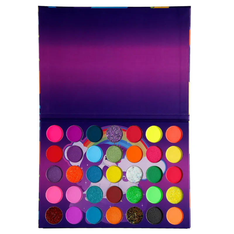 35-color Eyeshadow Palette, A Multi-purpose Set Of Fluorescent Gold, Chives, Sequins, Pearlescent And Matte Eyeshadow Palette