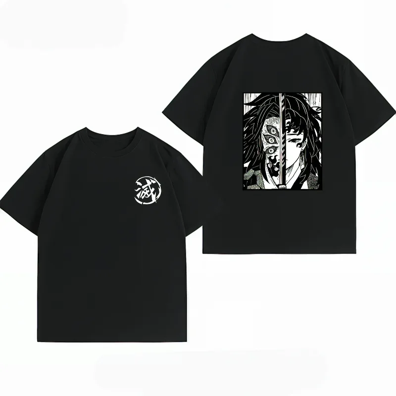 Demon Slayer Kokushibo Anime Kids Boys Girls Printed T‑Shirt Casual Short Sleeve Tee Children Summer Daily Streetwear Tops