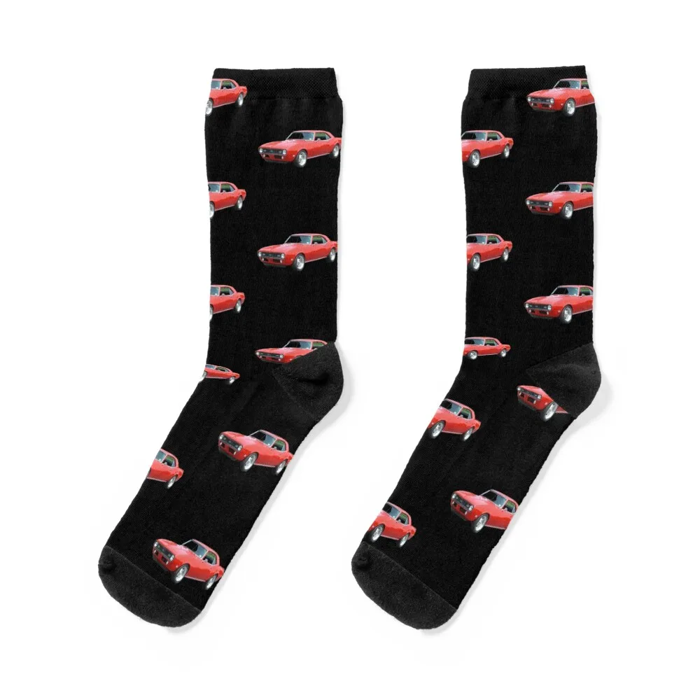 

Fire Red '68 Camaro SS Socks gift gym gifts basketball Men's Socks Luxury Women's
