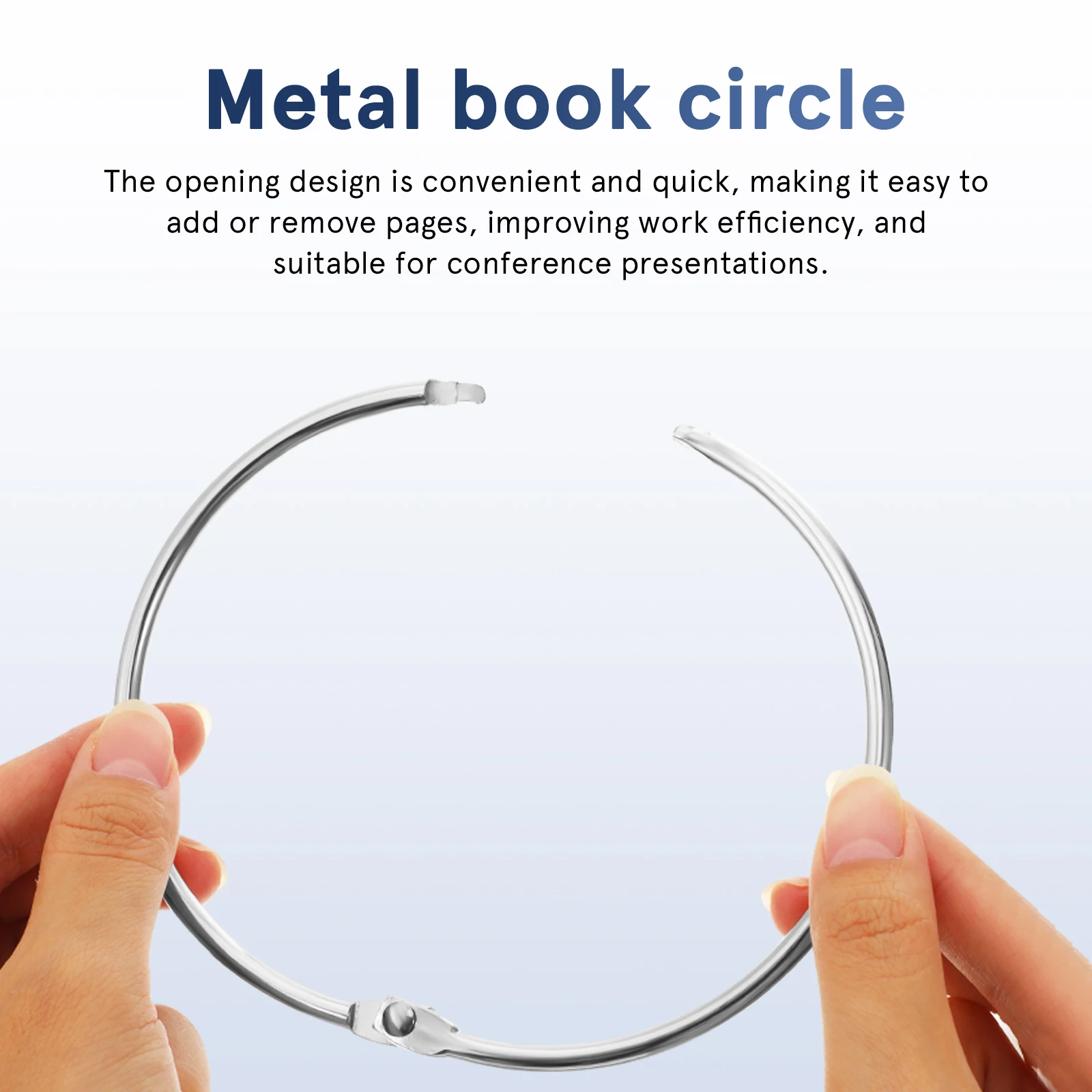 16pcs Metal Binder Iron Book Binding Rings For Papers Files Index Cards Loose Leaf Sheets Office School Project Storage Office