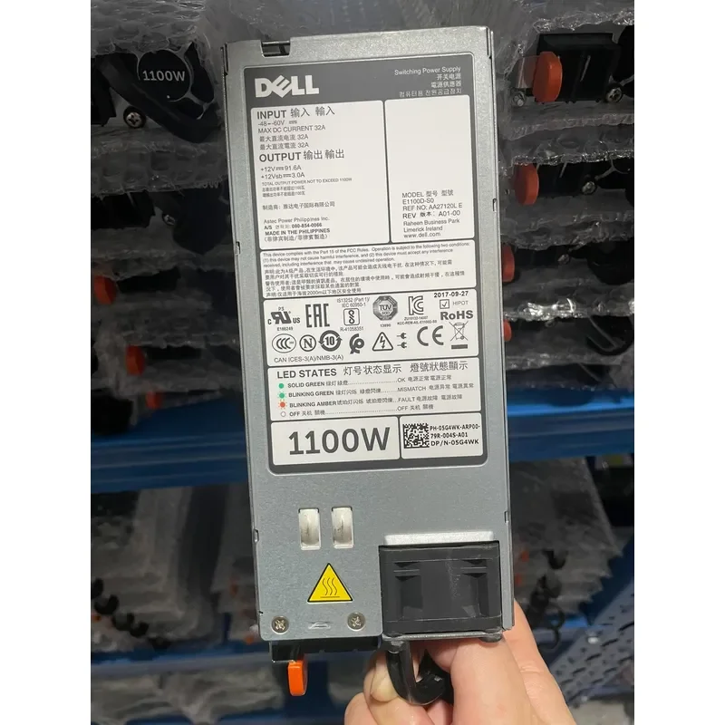 for DELL 1100W Server DC Power Supply E1100D-S