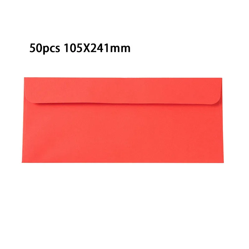 50 teile/los Bunte Umschlag 110g Kraft Papier Postkarten für Hochzeit Einladung 105X241mm Umschläge Liefert Schreibwaren Lagerung
