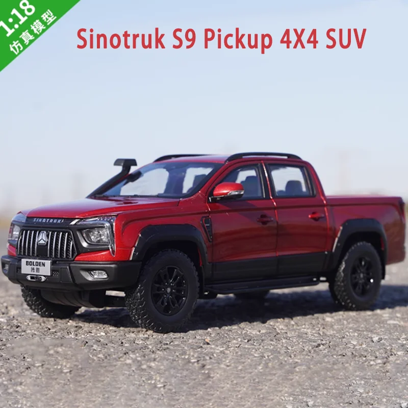 Diecast 1:18 Scale Sinotruk S9 Pickup 4X4 SUV Alloy Car Model Adult Classic Collection Decoration Gift Toy Static Display