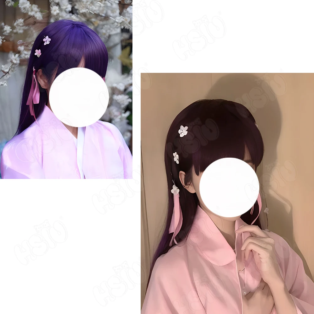 Saimori Miyo Cosplay Wig Fiber Synthetic Wig Anime My Happy Marriage Cosplay Wig「HSIU」Black and Purple Mixed Color Long Wig