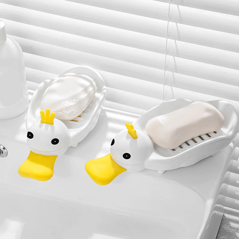 European Style Soap Cute Duck Shaped Box Holder Figurine Plate 195X89X48CM Pp Dish Shower for