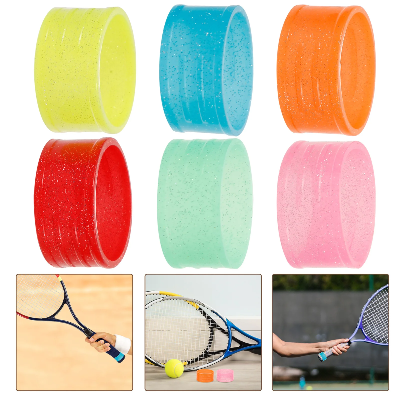 قبضة المضرب الاحترافية، مقابض مضادة للانزلاق لحلقات التنس الخارجية، مقبض مريح، سيليكون ماص مانع للانزلاق #5