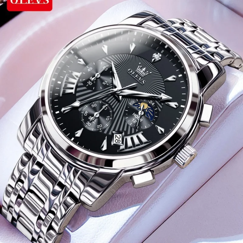 AMen's Famous Automatic Mechanical Watch Steel Belt Men's Business Waterproof Quartz Watch