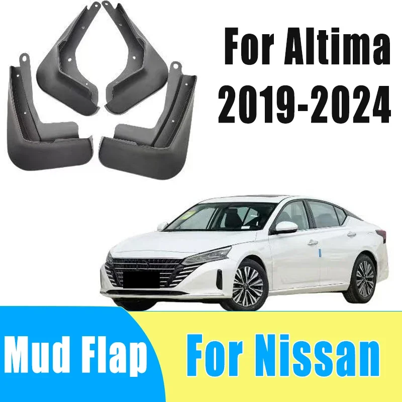 

4pcs Auto Tire Mudguard Waterproof Prevent Mud Splashing Car Mud Flap Fender Trim Accessory For Nissan Altima 2019-2024 2023