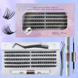 Hinarin-Kit de extensiones de pestañas individuales, Set de 45/120 piezas con pegamento para injerto y pinzas de sellado, maquillaje