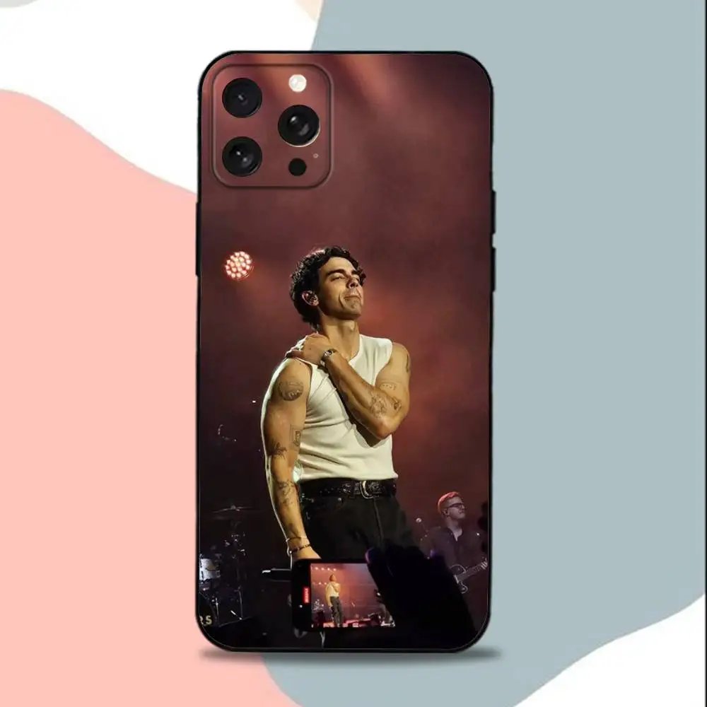 J-JoeS J-Jonas Singer  Phone Case For iPhone 15,13,16,12,11,17,14,Plus,Pro,Max,XS,XR,X,SE,Mini,Soft Silicone Black Cover