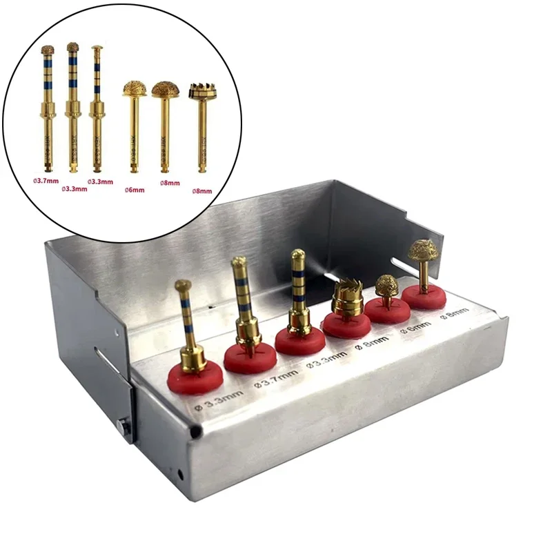 Diamond Coated Sinus Lift Drill Stainless Steel Set Lateral Reamer Bur Kit Dental Surgical