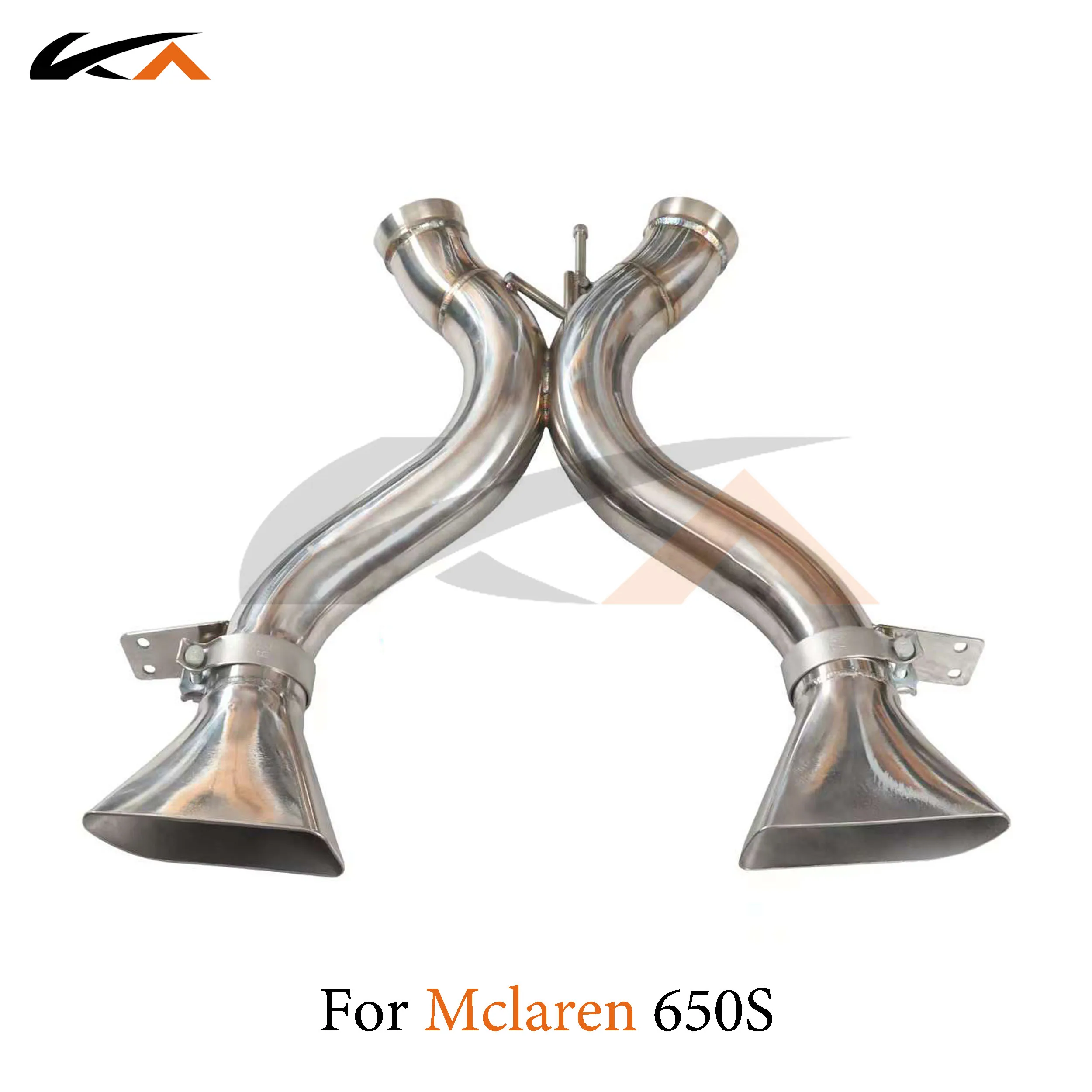 KA Tuning exhaust system stainless catback for McLaren 650S rear section performance straight pipe