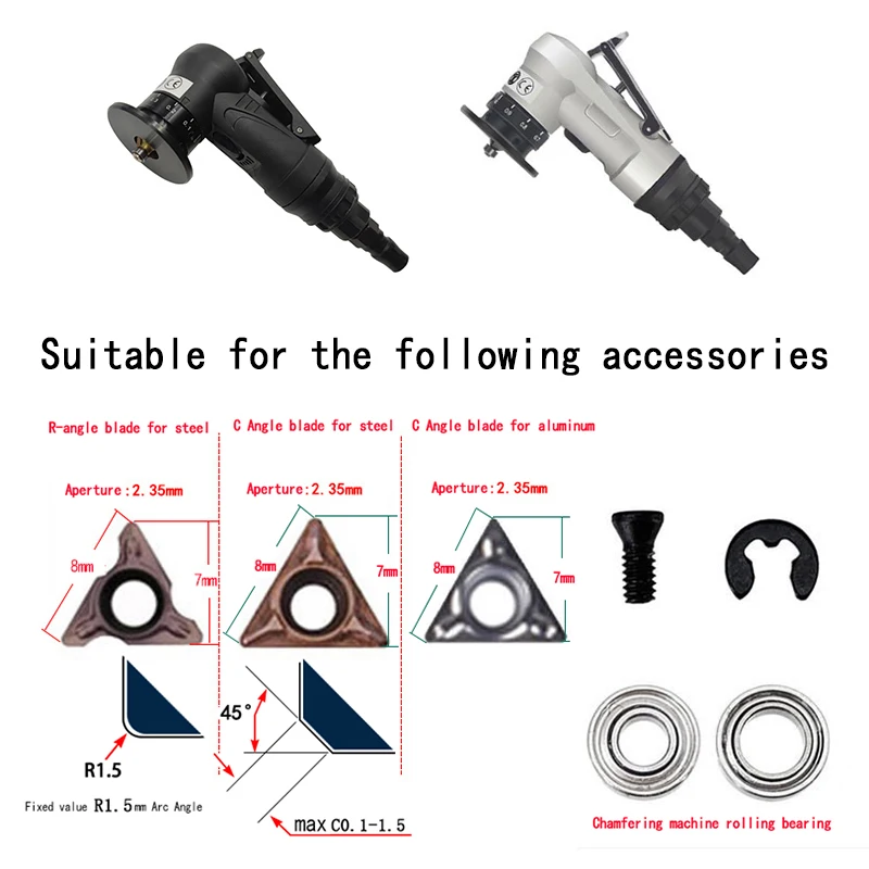 10pcs CNC Lathe Cutter Carbide Inserts Boring Blades For Pneumatic Chamfering Machine Accessories